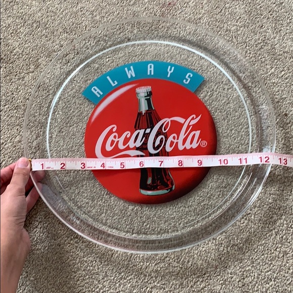 VINTAGE 1993 Always Coca Cola Glass Tray - Picture 4 of 6